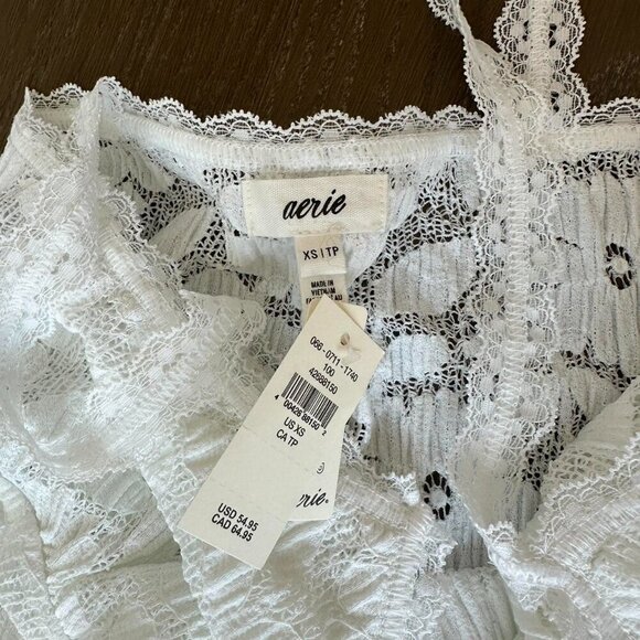 Aerie White Lace Mini Dress NWT - Picture 4 of 5